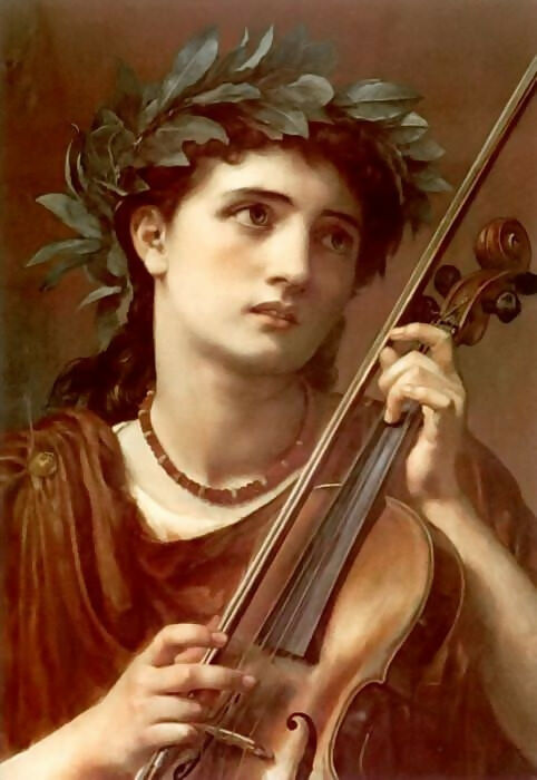 Edward John Poynter - Divine Music-Making 50X40 Canvas