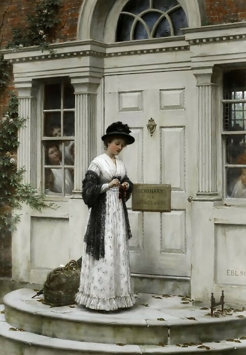 Edmund Blair Leighton – The New Governess 50X40 Canvas