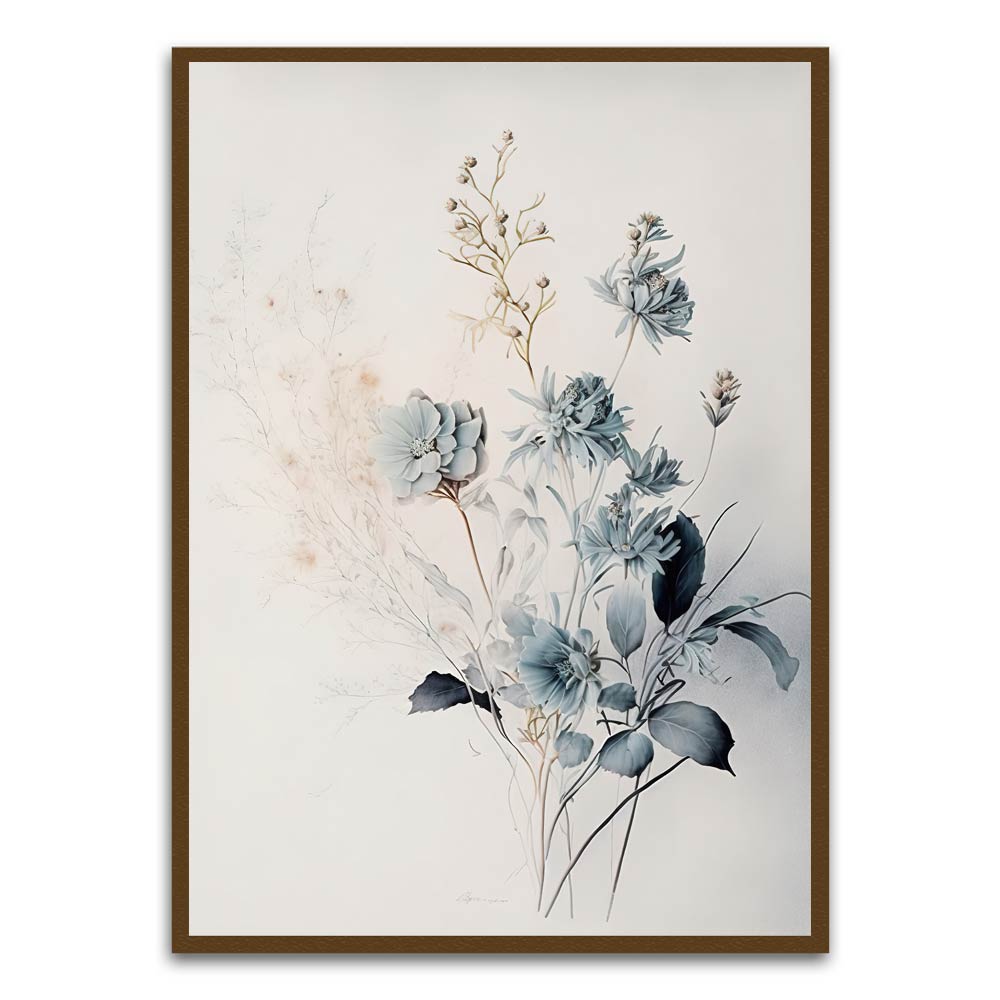 Botanical Art 15 Brown Printed frame acrylic canvas Frames