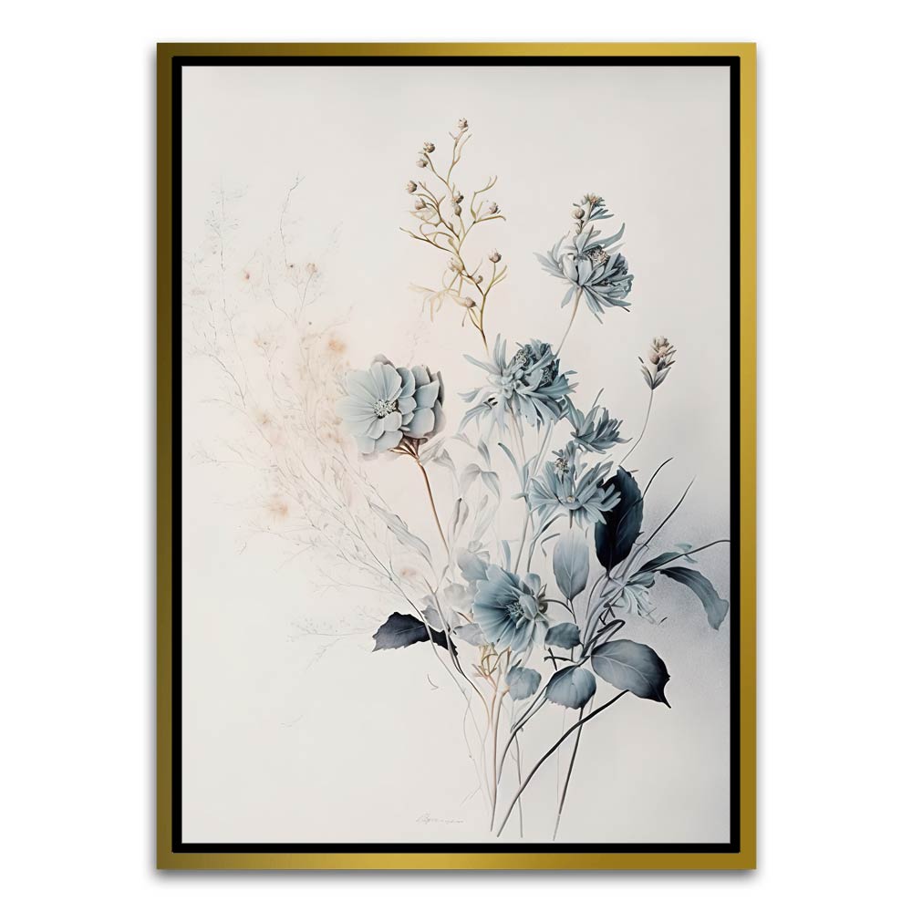 Botanical Art 15 Gold Canvas frame acrylic canvas Frames