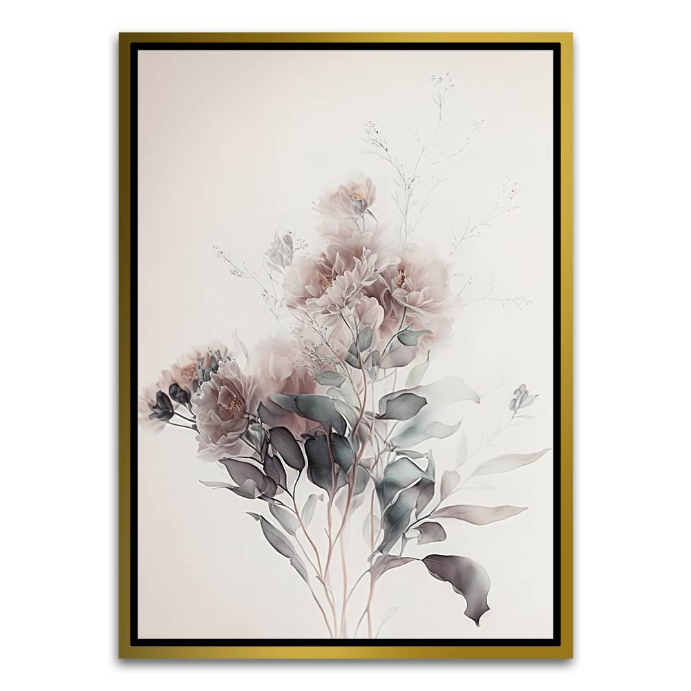 Botanical Art 16 Gold Canvas frame acrylic canvas Frames