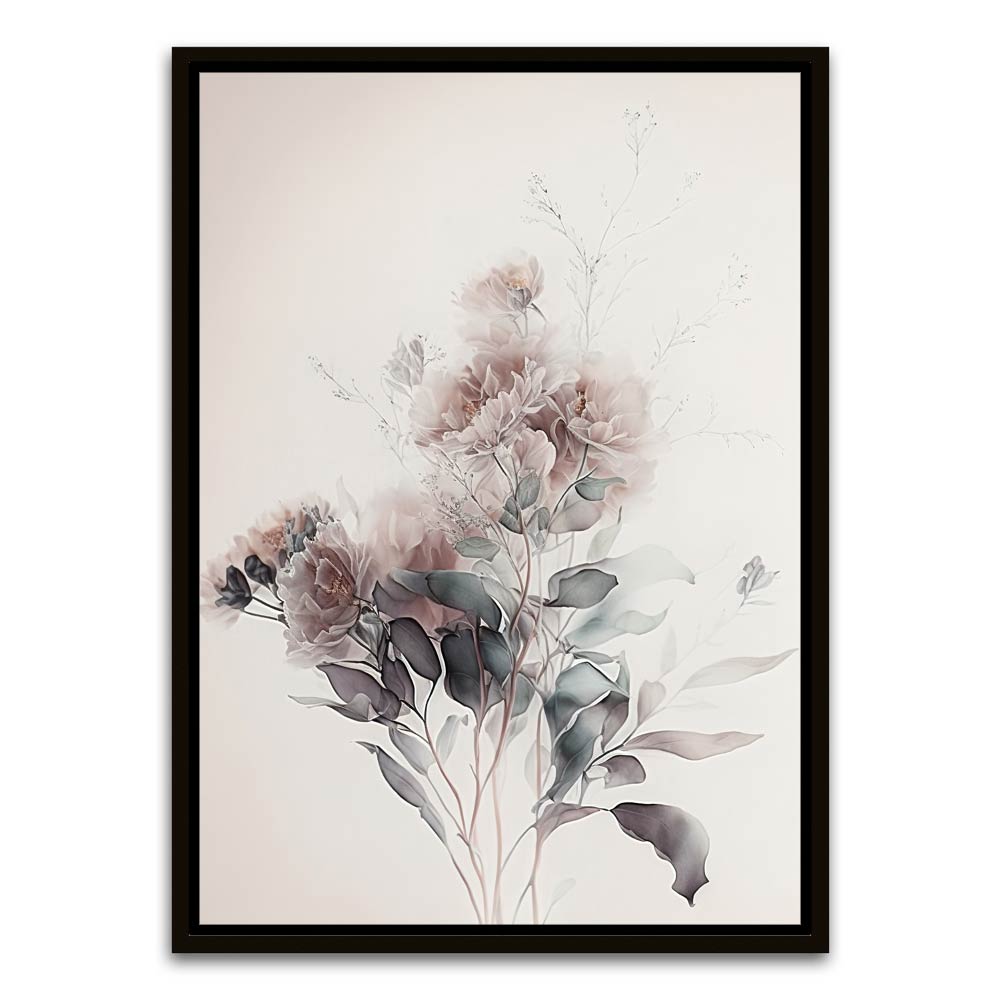 Botanical Art 16 Black Canvas frame acrylic canvas Frames