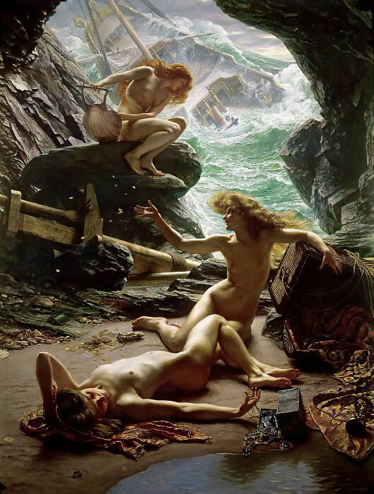 Edward John Poynter – The Cave of the Nereids 50X40 Canvas