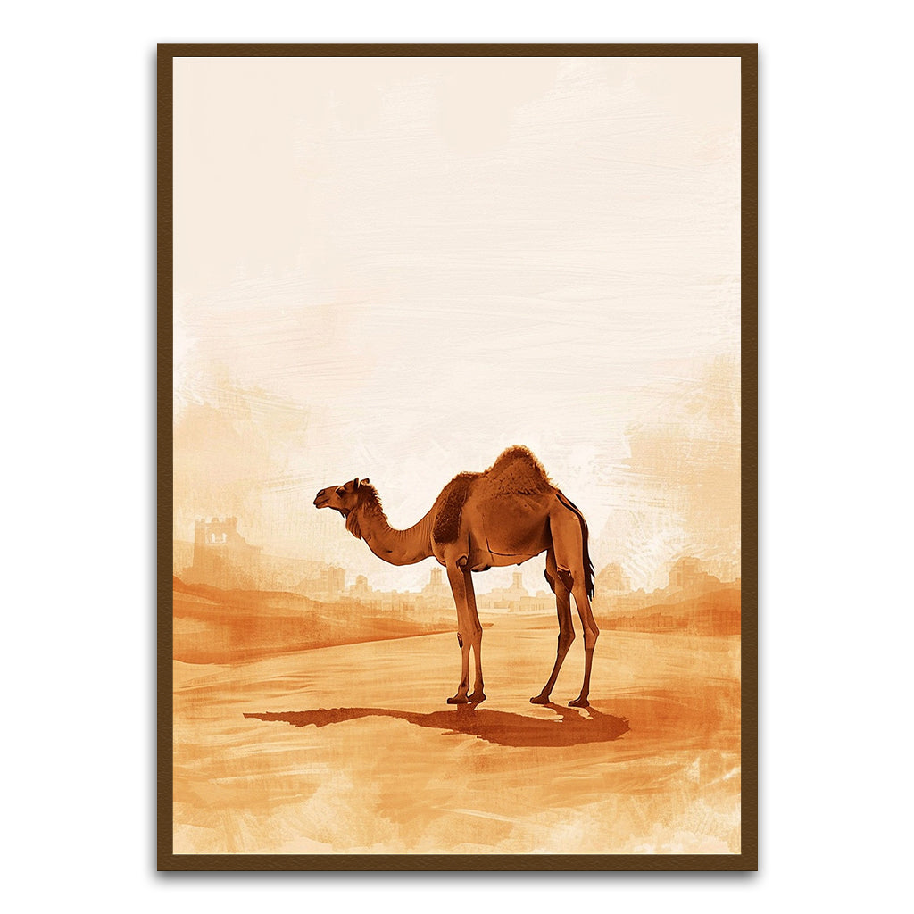 Desert camel Brown Printed frame acrylic canvas Frames