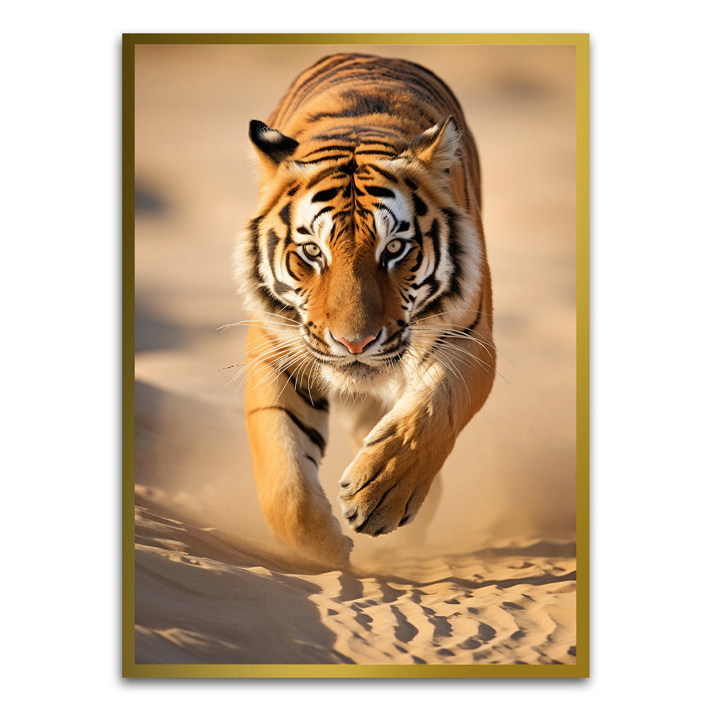 Wild Tiger Gold Printed frame acrylic canvas Frames