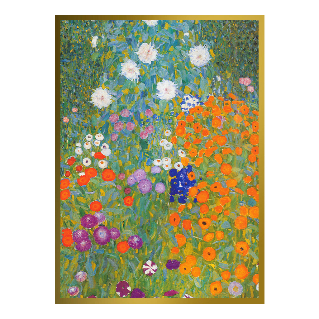 Flower garden Gold Printed frame acrylic canvas Frames