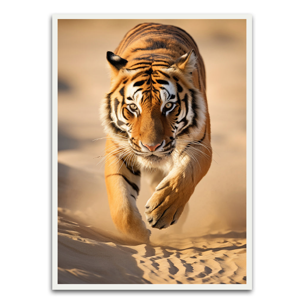 Wild Tiger White Printed frame acrylic canvas Frames