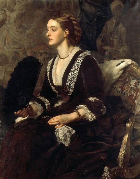 Edward John Poynter - Portrait of Mrs. Archibald Milman 50X40 Canvas