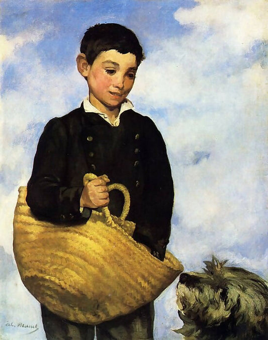 Edouard Manet - Boy with a Dog 50X40 Canvas