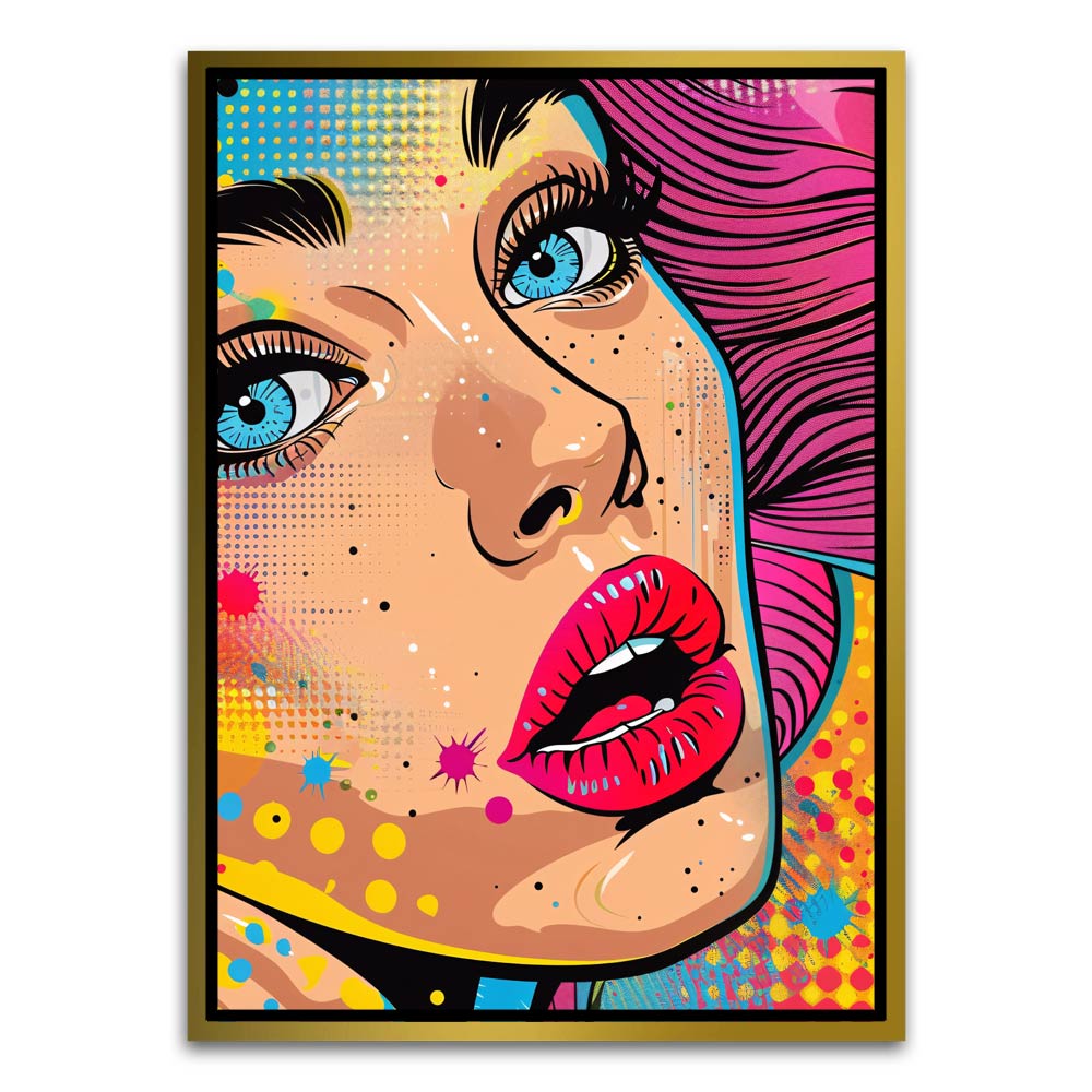 Pop art Gold Canvas frame acrylic canvas Frames