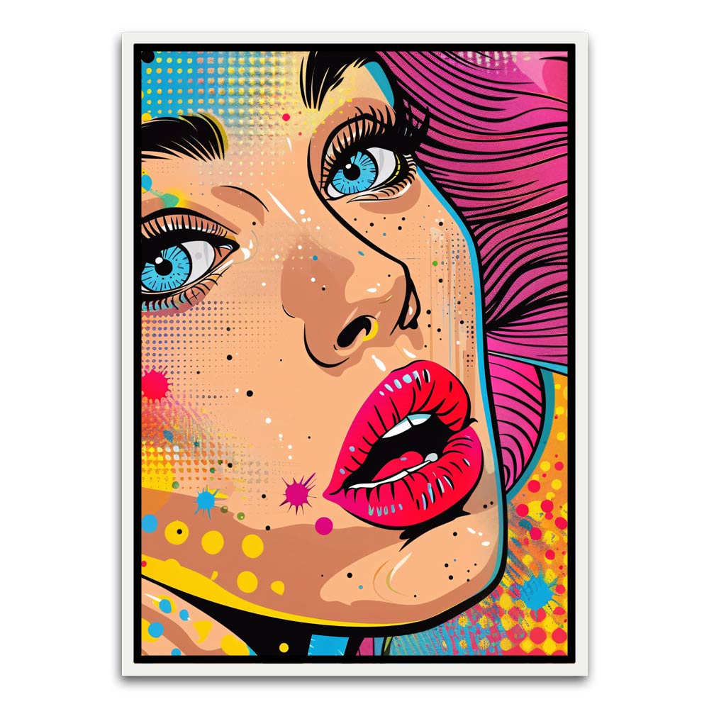 Pop art White Canvas frame acrylic canvas Frames