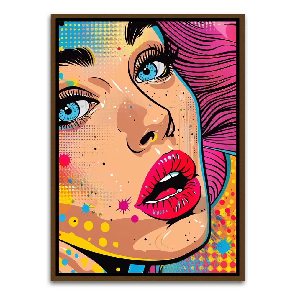 Pop art Brown Canvas frame acrylic canvas Frames