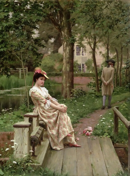 Edmund Blair Leighton – Parting 90x120 Canvas