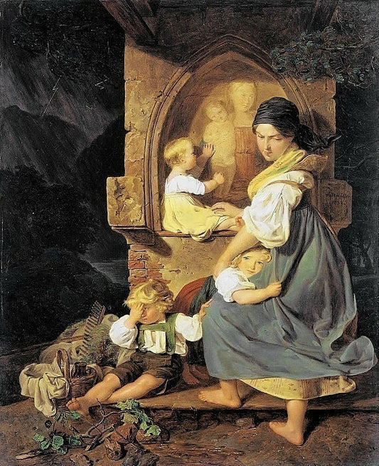 Ferdinand Georg Waldmüller – Shelter from the Approaching Storm