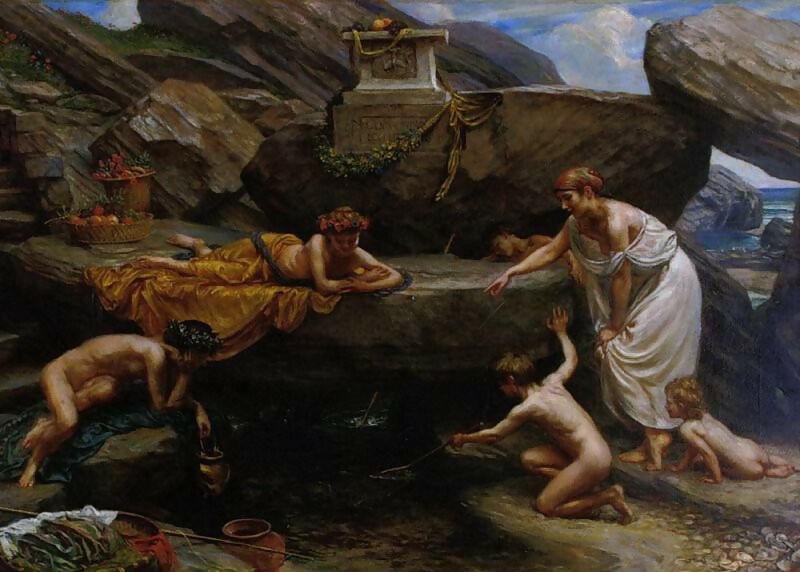 Edward John Poynter - The Wonders of the Sea 50X40 Canvas