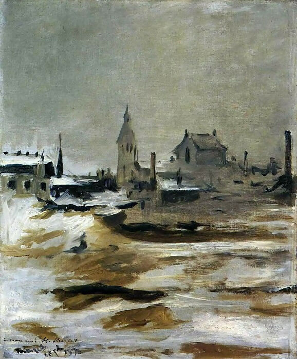 Edouard Manet – Petit Montrouge. Snow Effect. 50X40 Canvas