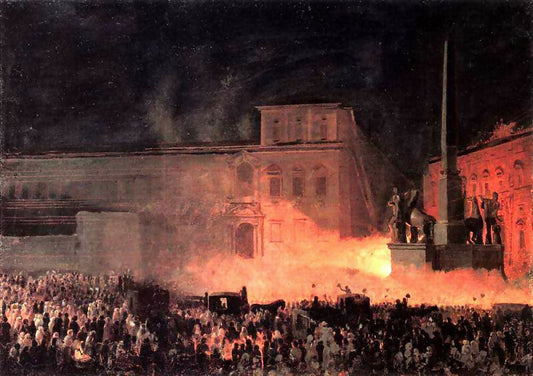 PoliticaldemonstrationinRomein1846.1850 50X40 Canvas