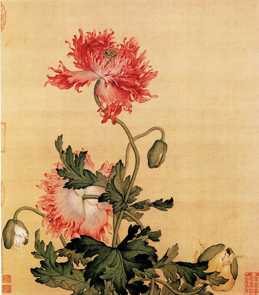 Chinese artists of the Middle Ages (刘度 - 白云红树图) – Liu Du 50X40 Canvas