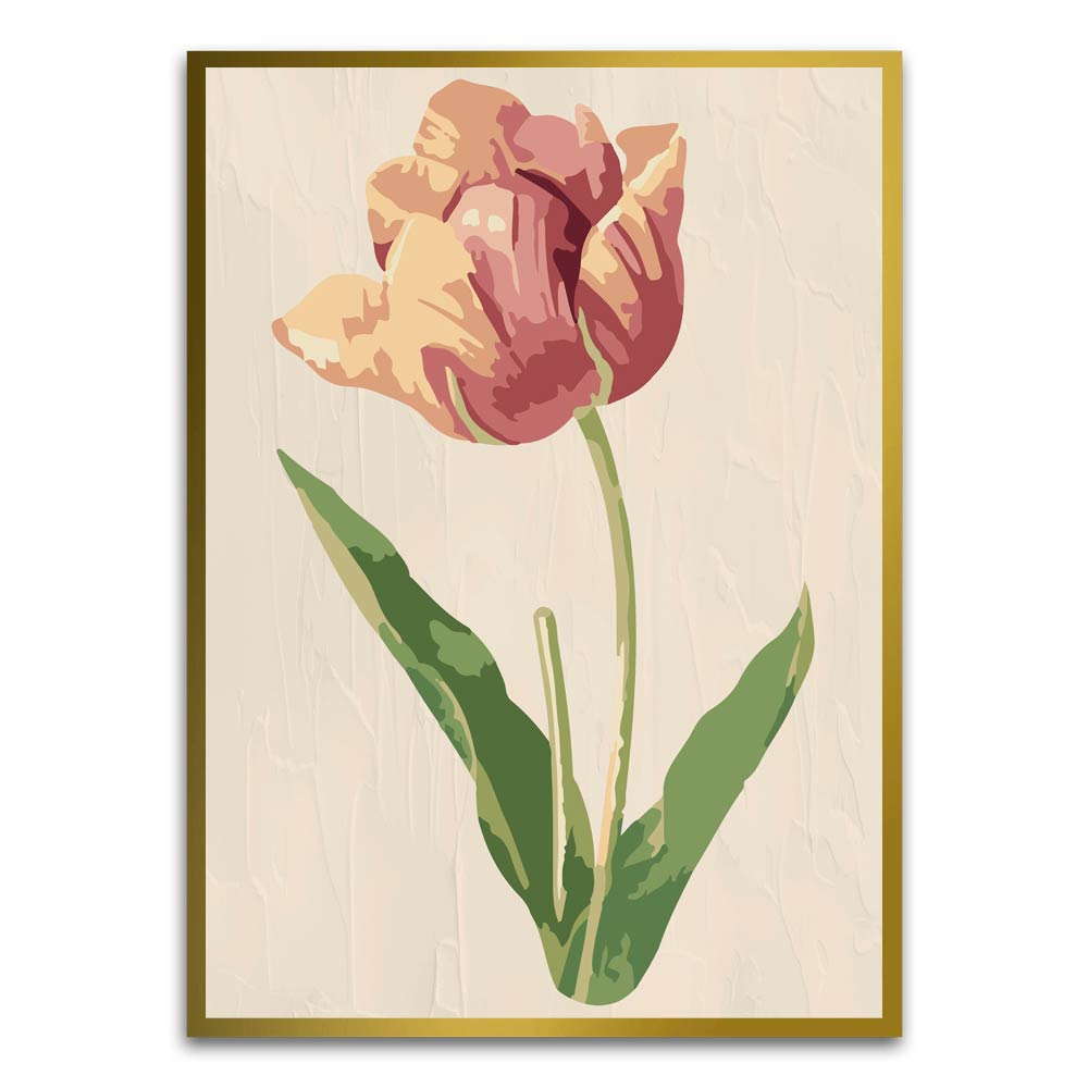 Botanical Art 18 Gold Printed frame acrylic canvas Frames