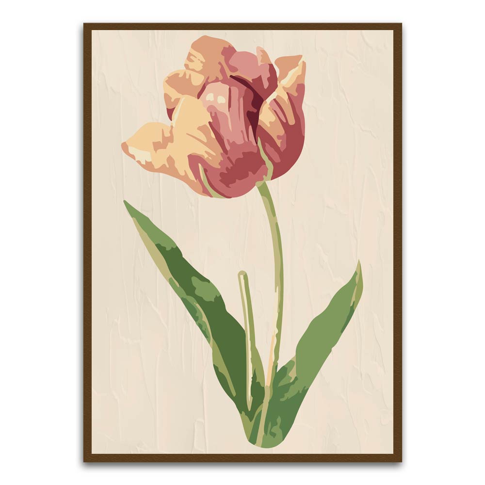 Botanical Art 18 Brown Printed frame acrylic canvas Frames