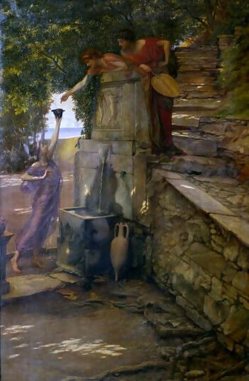 Edward John Poynter - The Cup of Tantalus 50X40 Canvas