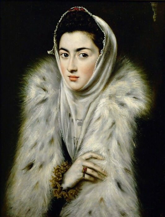 El Greco - Lady in a Fur Cape 50X40 Canvas