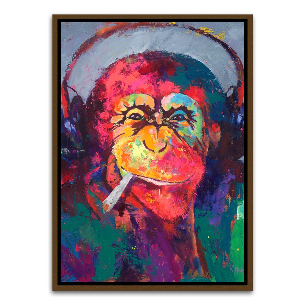 Smoking Monkey Brown Canvas frame acrylic canvas Frames