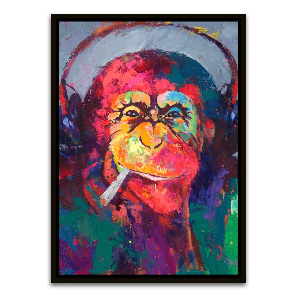 Smoking Monkey Black Canvas frame acrylic canvas Frames