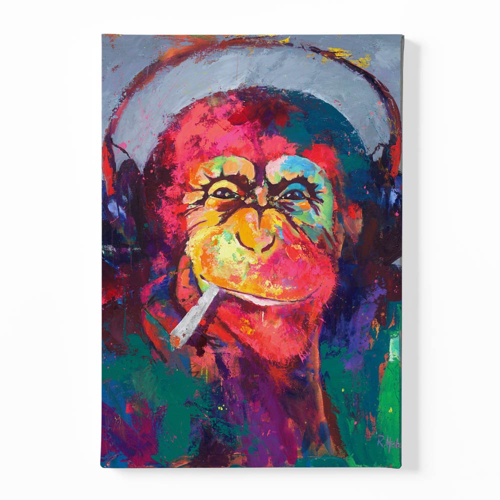 Smoking Monkey Canvas acrylic canvas Frames