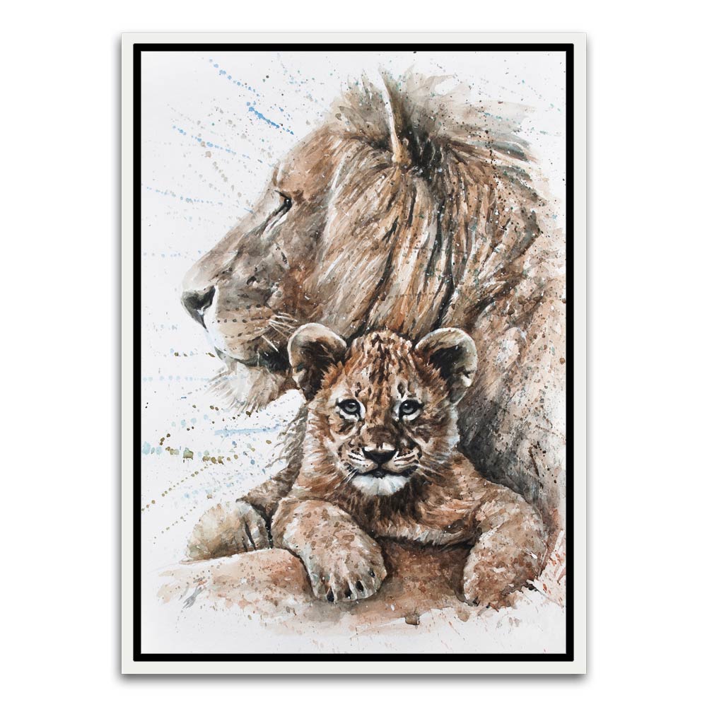 Lion White Canvas frame acrylic canvas Frames