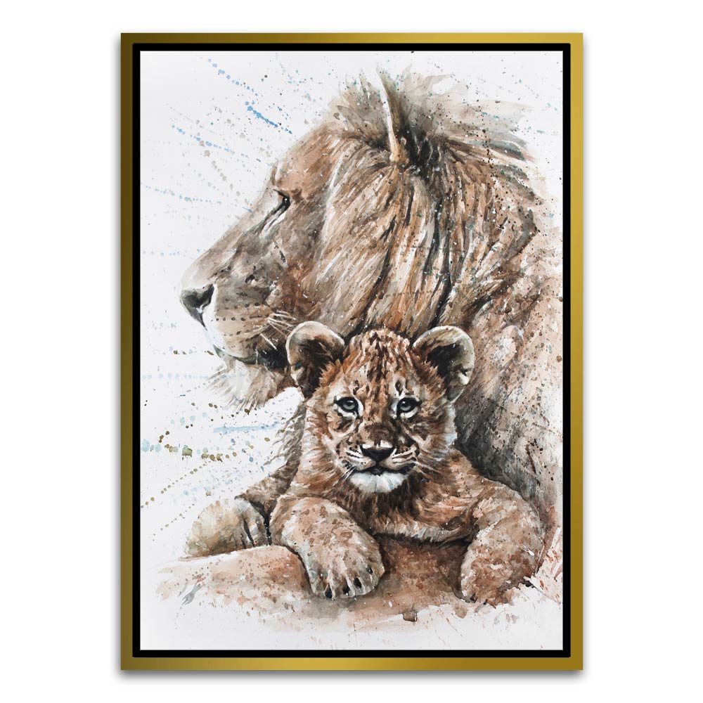 Lion Gold Canvas frame acrylic canvas Frames