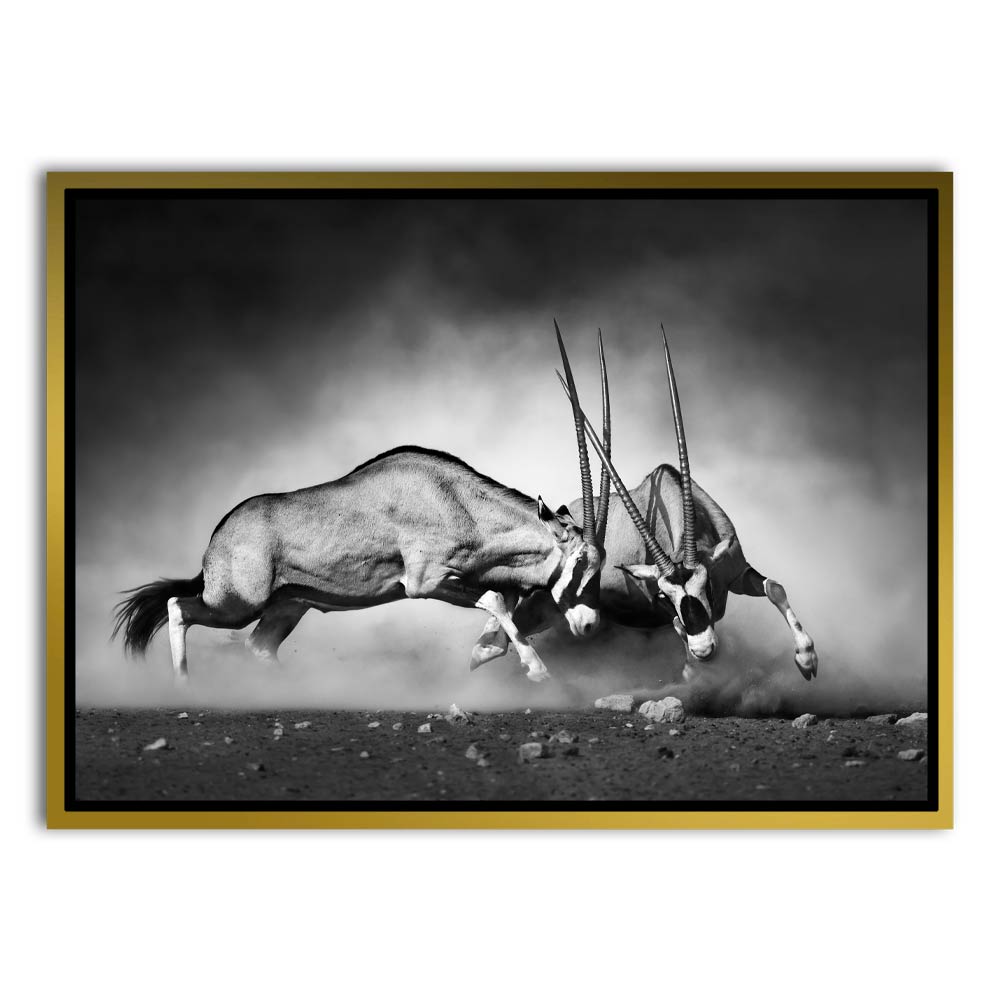 Gazelle Gold Canvas frame acrylic canvas Frames