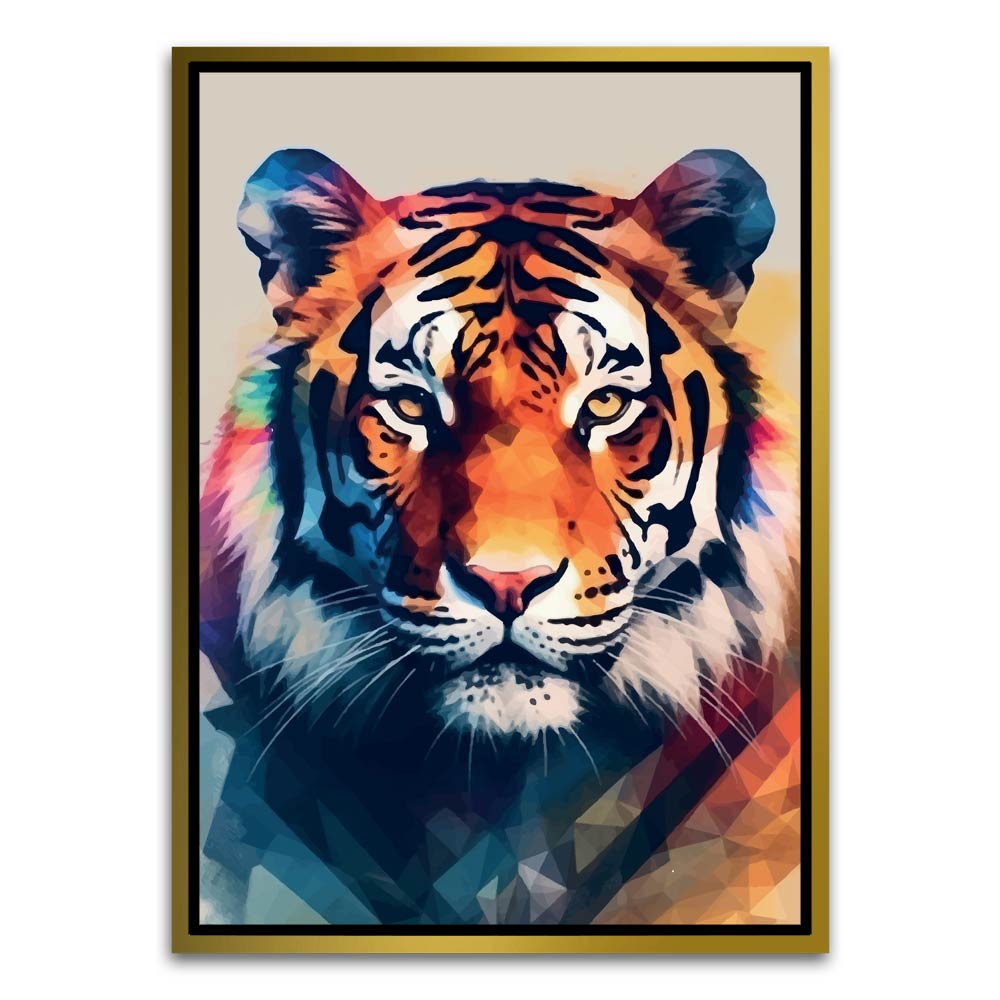 Tiger Gold Canvas frame acrylic canvas Frames