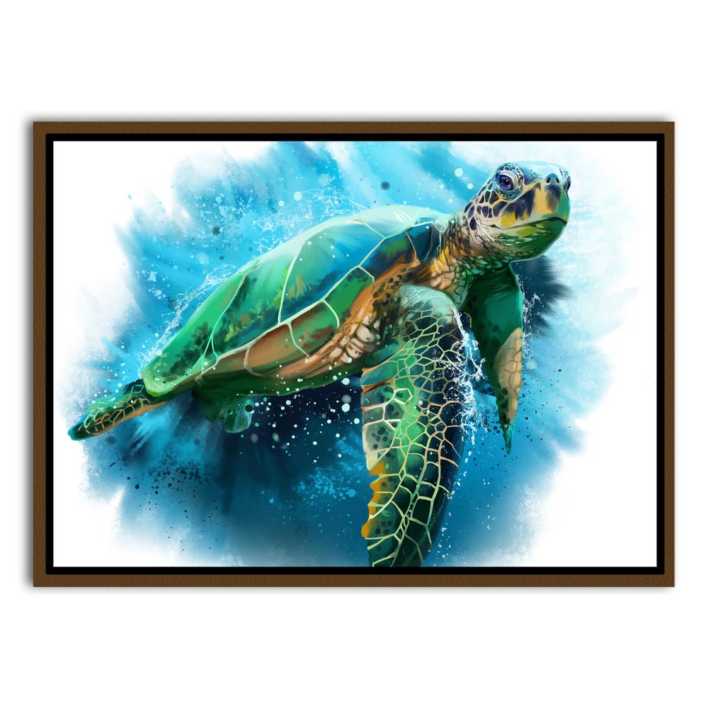 Colorful Tortoise Brown Canvas frame acrylic canvas Frames