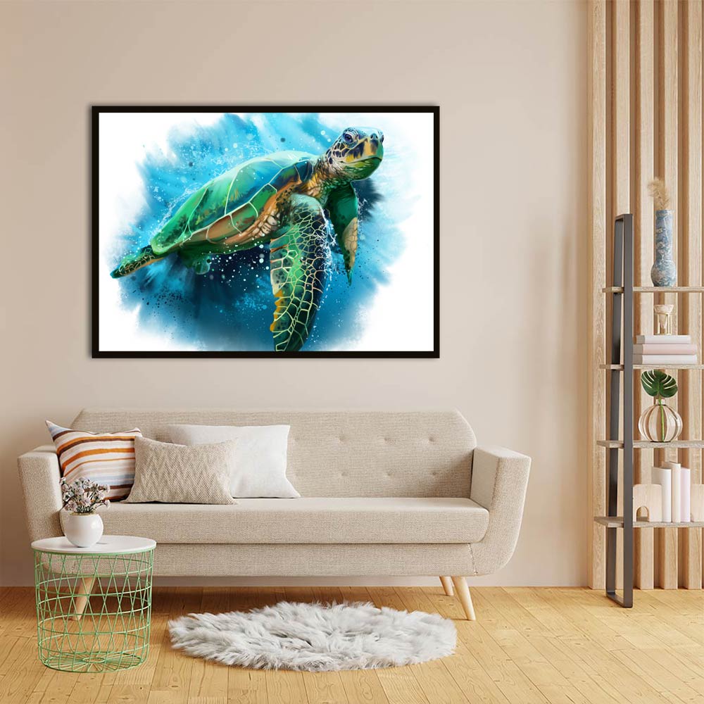 Colorful Tortoise acrylic canvas Frames