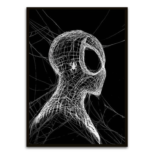 Spider man Black Printed frame acrylic canvas Frames