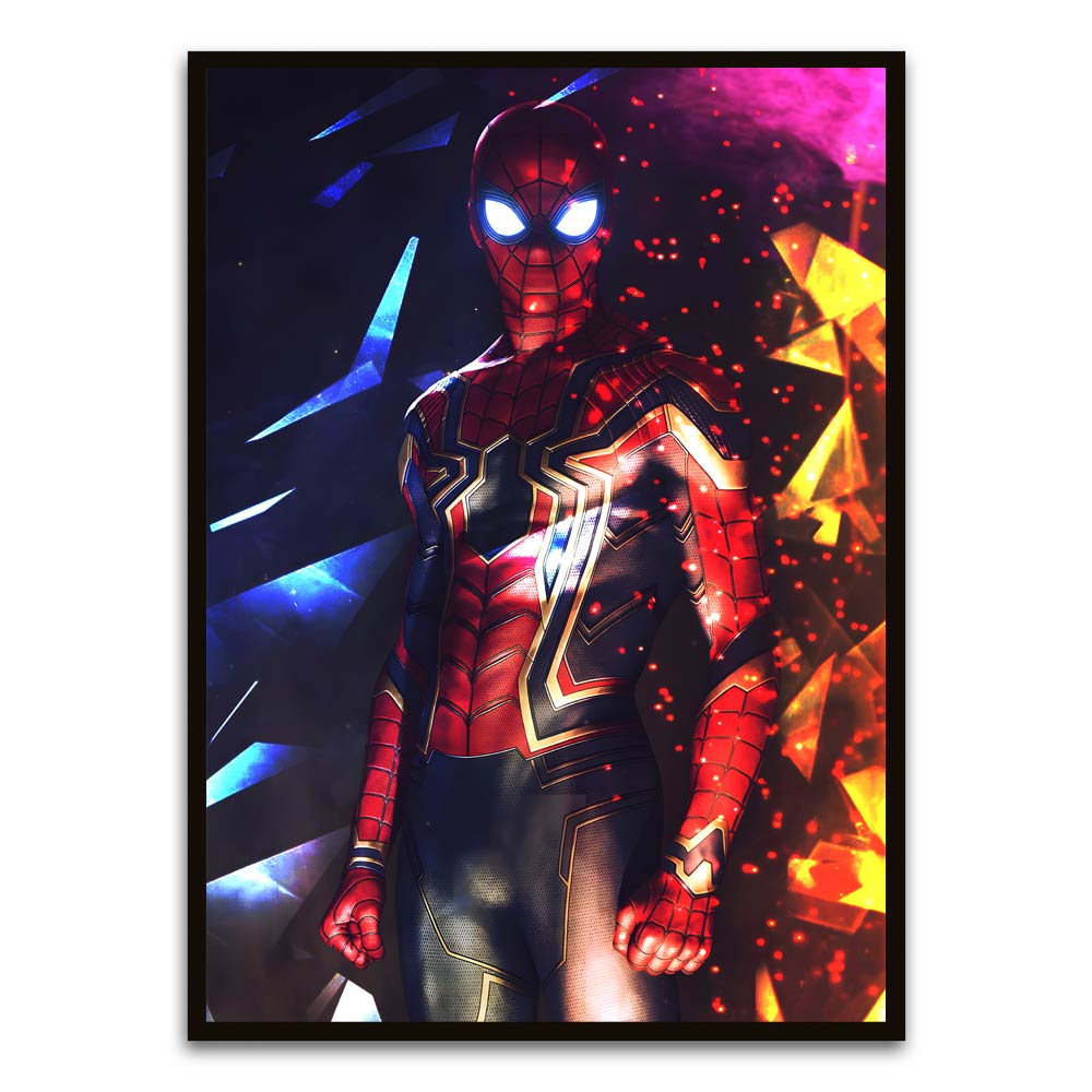 Spider man 10 Black Printed frame acrylic canvas Frames