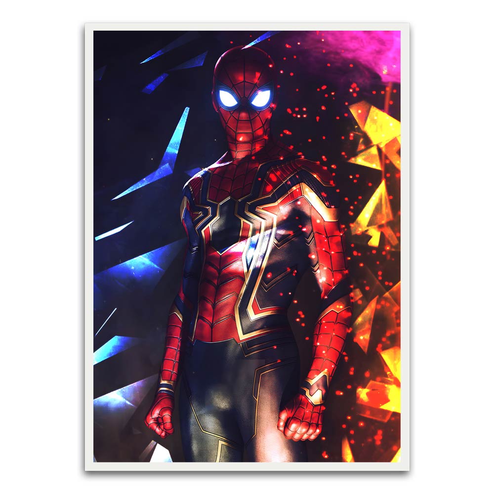 Spider man 10 White Printed frame acrylic canvas Frames