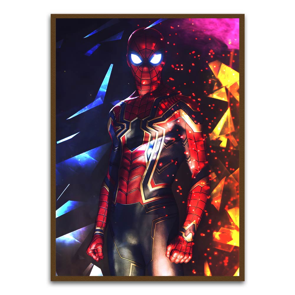 Spider man 10 Brown Printed frame acrylic canvas Frames