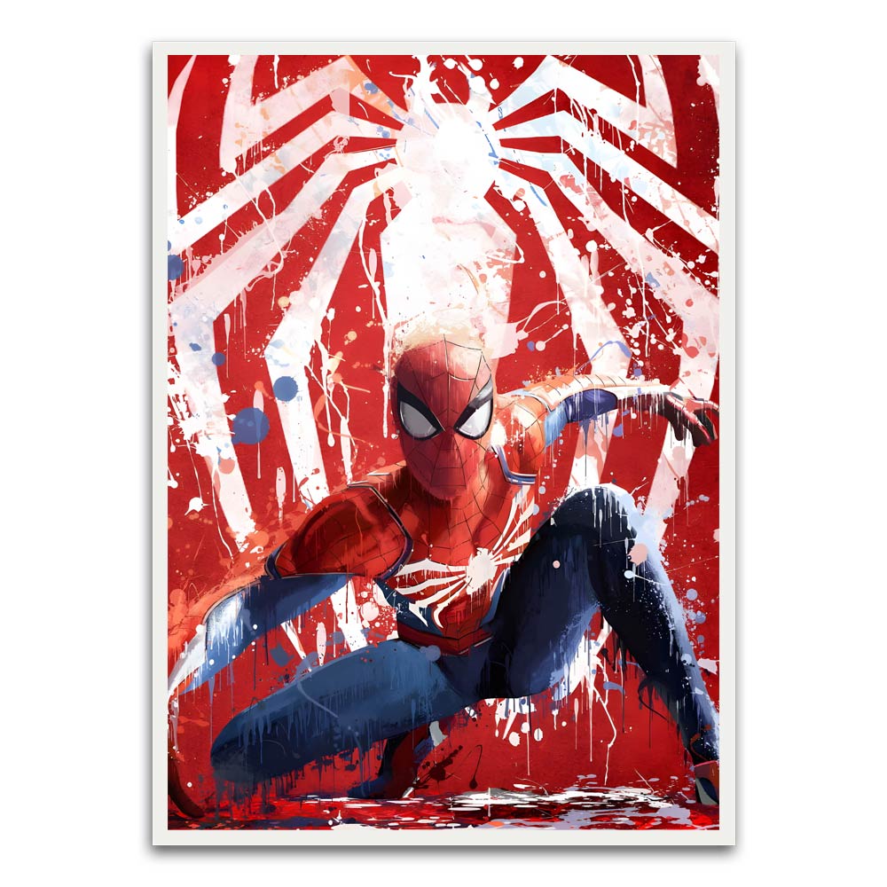 Spider man 11 White Printed frame acrylic canvas Frames