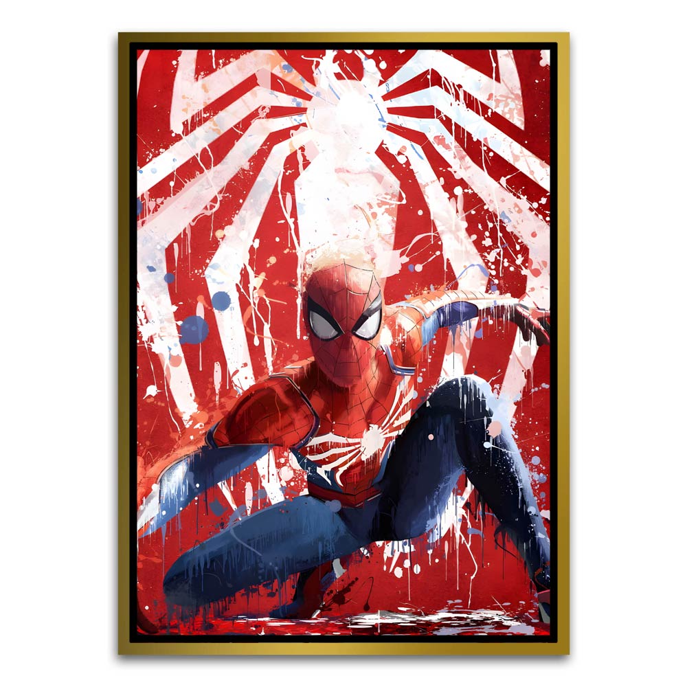 Spider man 11 Gold Canvas frame acrylic canvas Frames