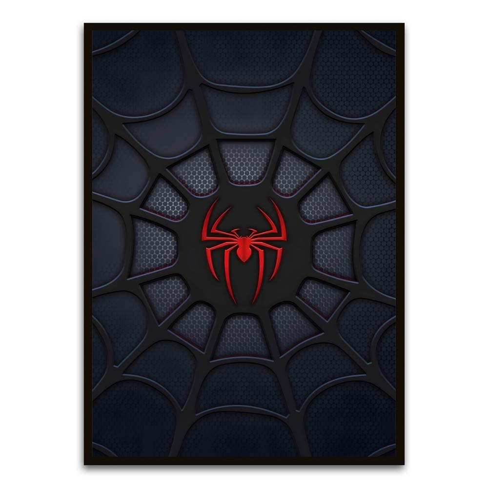 Spider man 12 Black Printed frame acrylic canvas Frames