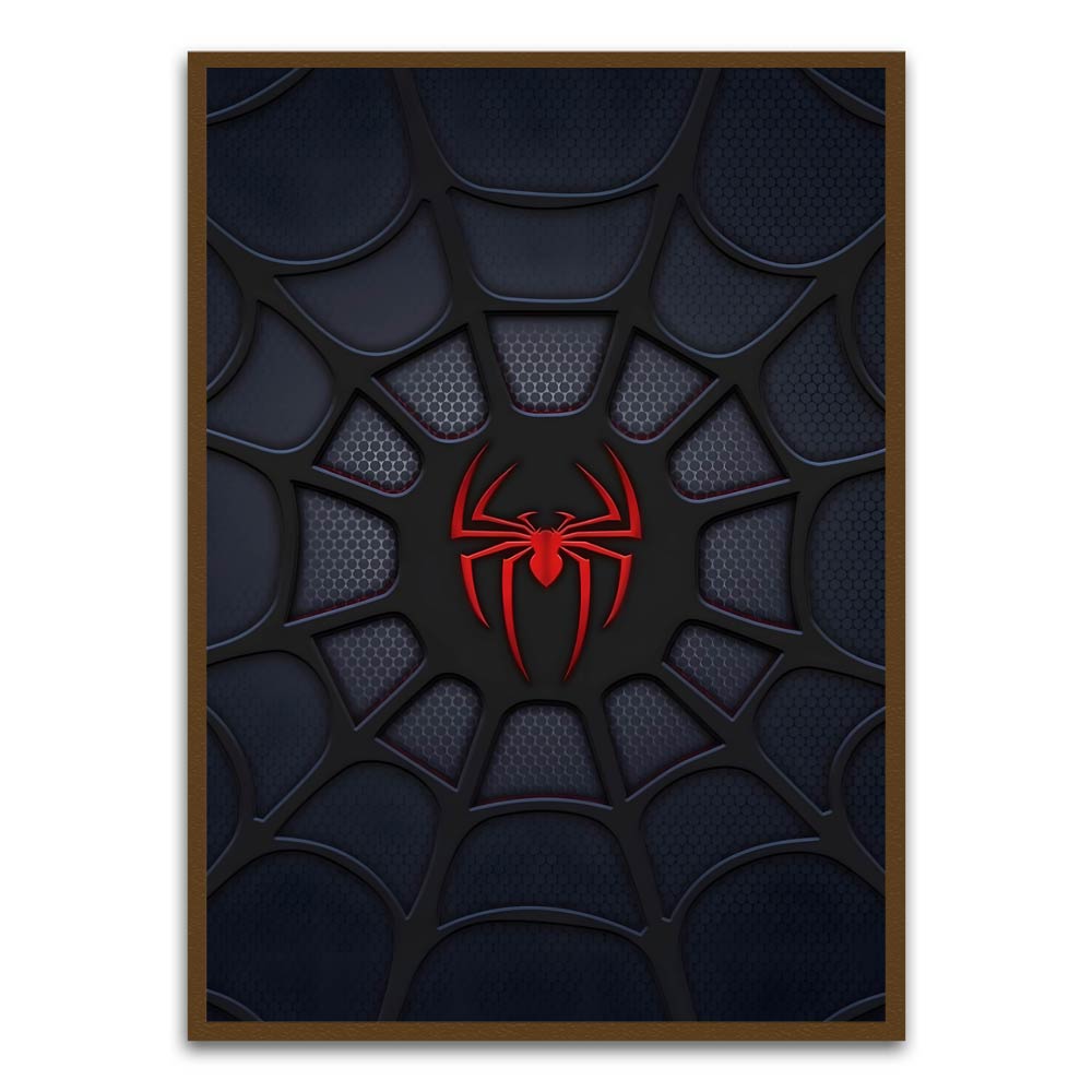 Spider man 12 Brown Printed frame acrylic canvas Frames