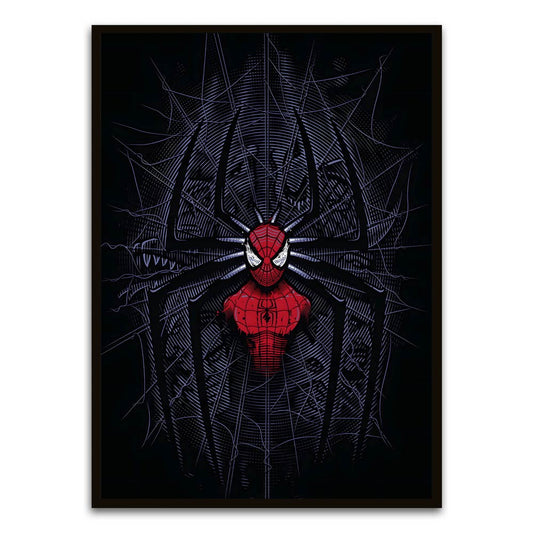 Spider man 13 Black Printed frame acrylic canvas Frames