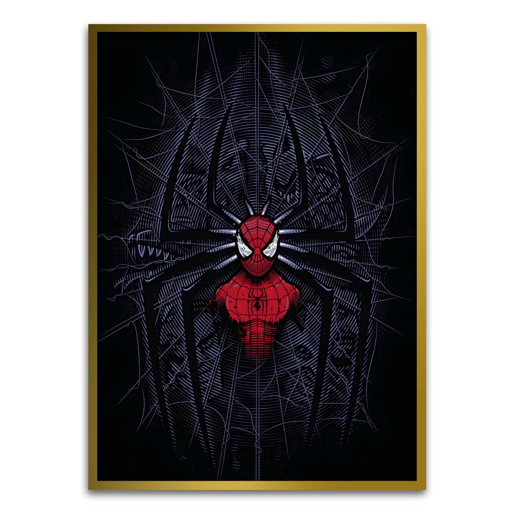 Spider man 13 Gold Printed frame acrylic canvas Frames