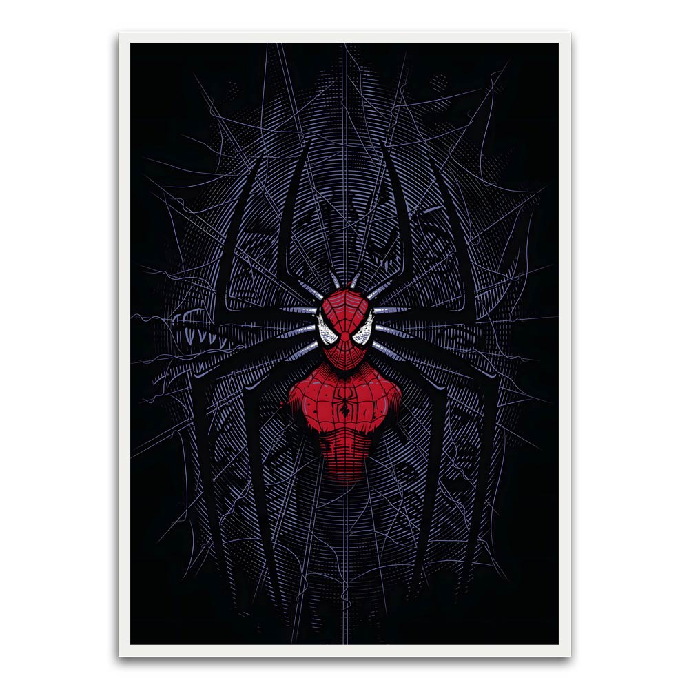 Spider man 13 White Printed frame acrylic canvas Frames