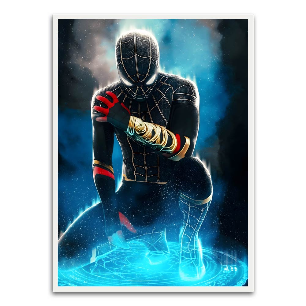 Spider man 14 White Printed frame acrylic canvas Frames