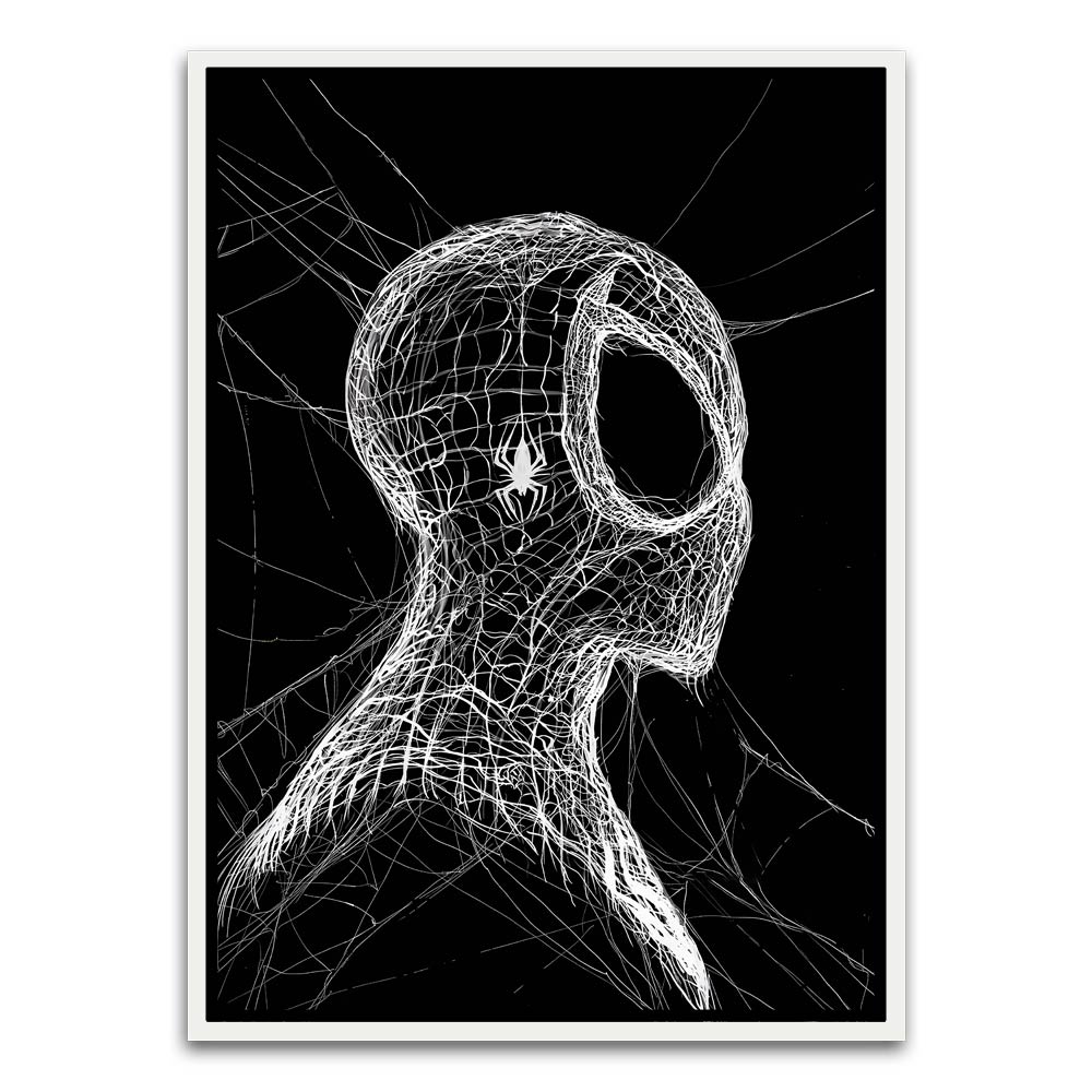 Spider man White Canvas frame acrylic canvas Frames