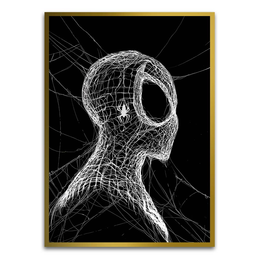 Spider man Gold Printed frame acrylic canvas Frames