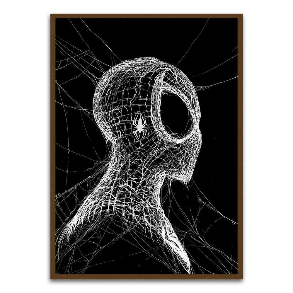 Spider man Brown Printed frame acrylic canvas Frames